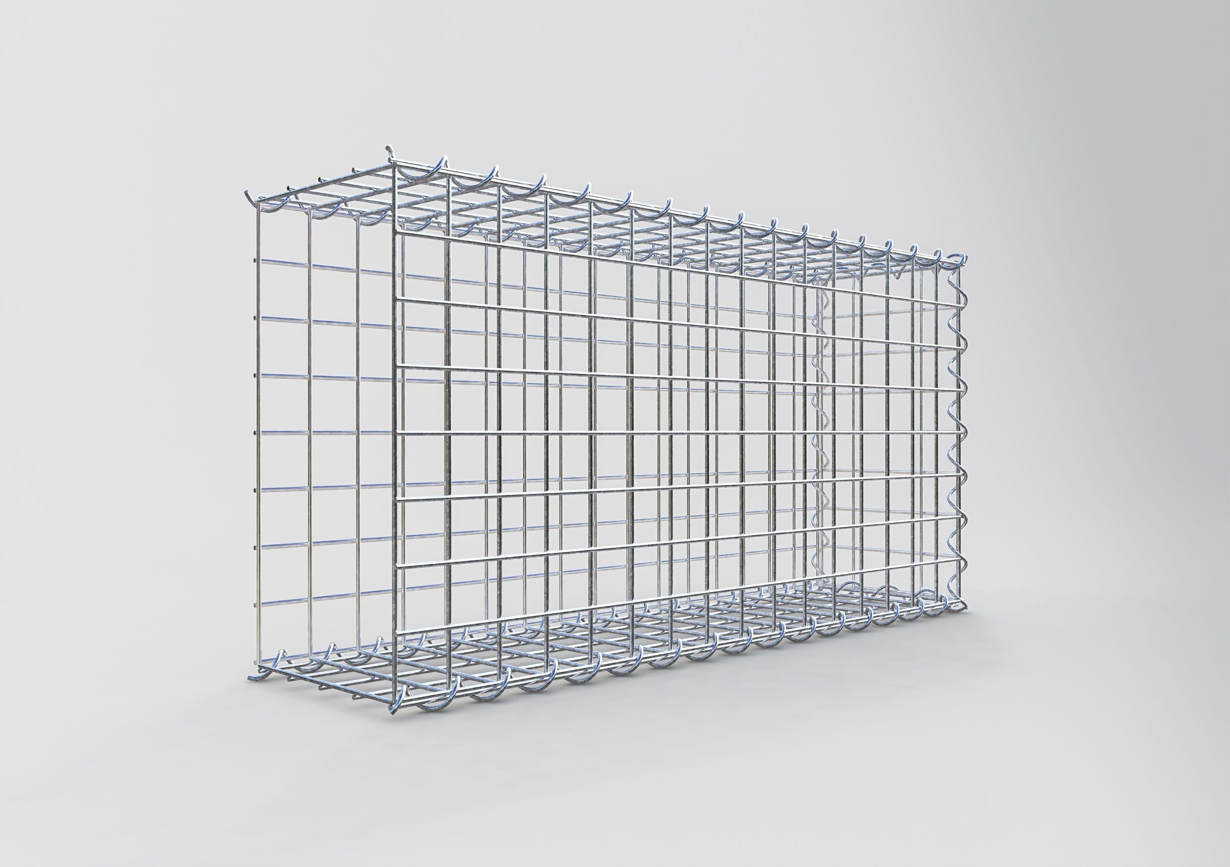 Gabion rapporté type 2 80 cm x 40 cm x 20 cm (L x H x P), mailles 5 cm x 5 cm, spirale
