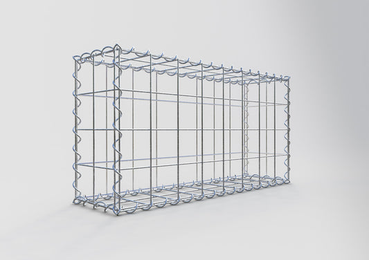 Gabião 80 cm x 40 cm x 20 cm (C x A x P), malhagem 10 cm x 10 cm, espiral