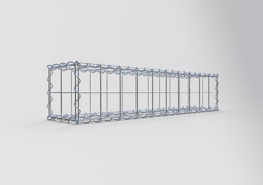 Schanskorf 100 cm x 20 cm x 20 cm (L x H x D), maaswijdte 10 cm x 10 cm, spiraalvormig
