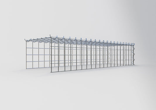 Gabion rapporté type 4 100 cm x 20 cm x 30 cm (L x H x P), mailles 5 cm x 5 cm, spirale