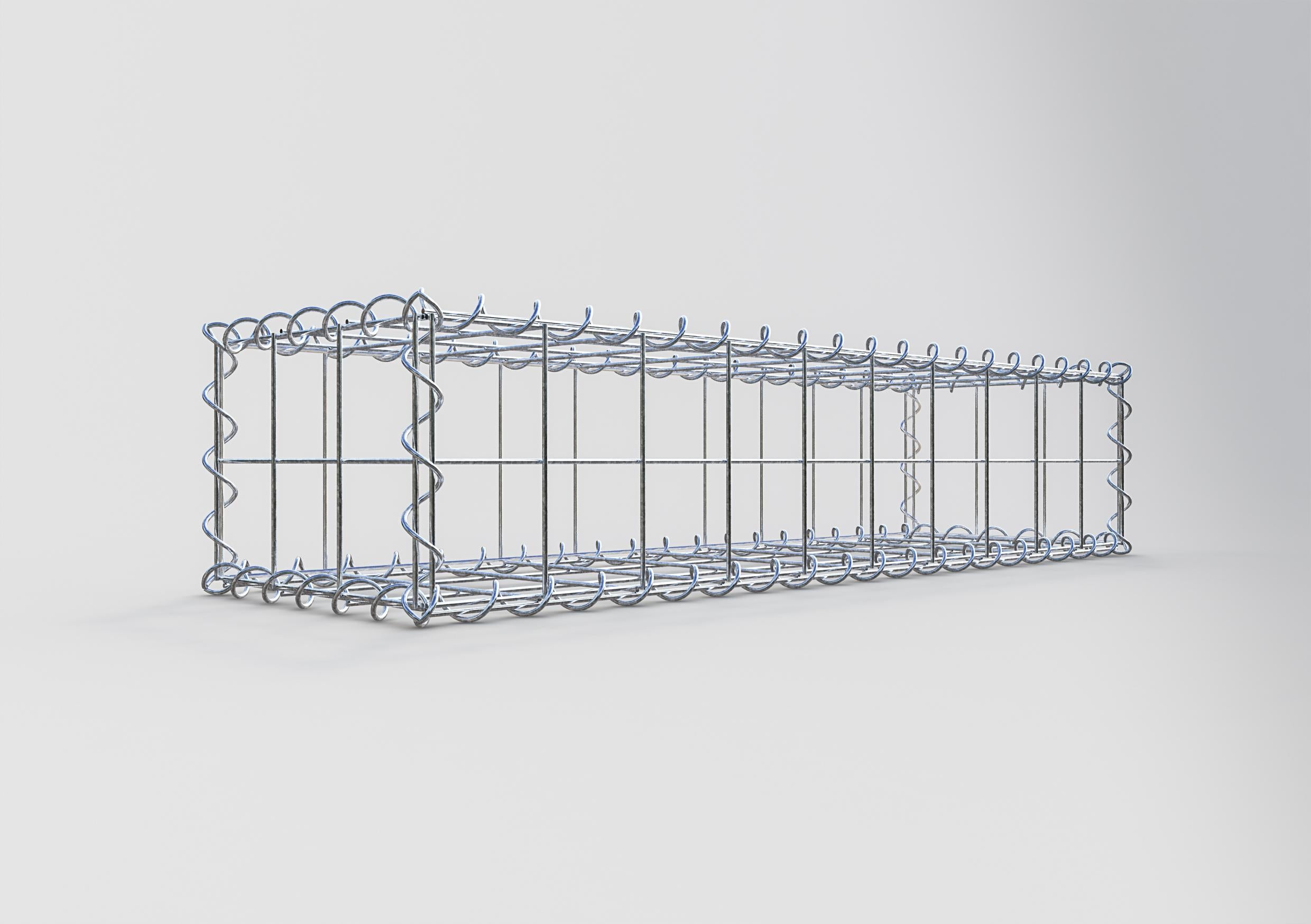 Gabion 100 cm x 20 cm x 30 cm (L x H x P), mailles 10 cm x 10 cm, spirale