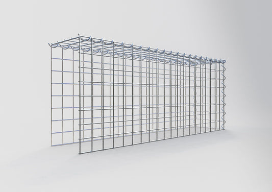 Anbaugabione Typ 4 100 cm x 40 cm x 20 cm (L x H x T), Maschenweite 5 cm x 5 cm, Spirale