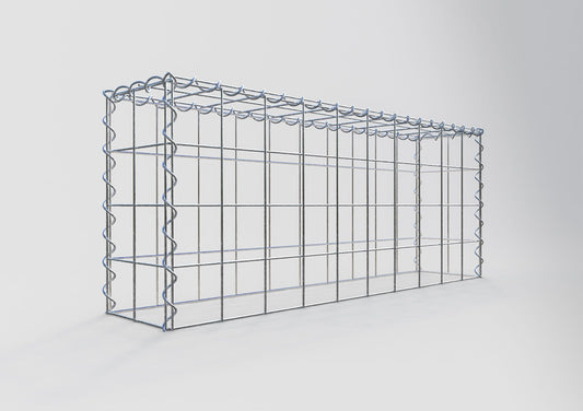 Gabião Tipo 3 100 cm x 40 cm x 20 cm (C x A x P), malhagem 10 cm x 10 cm, espiral