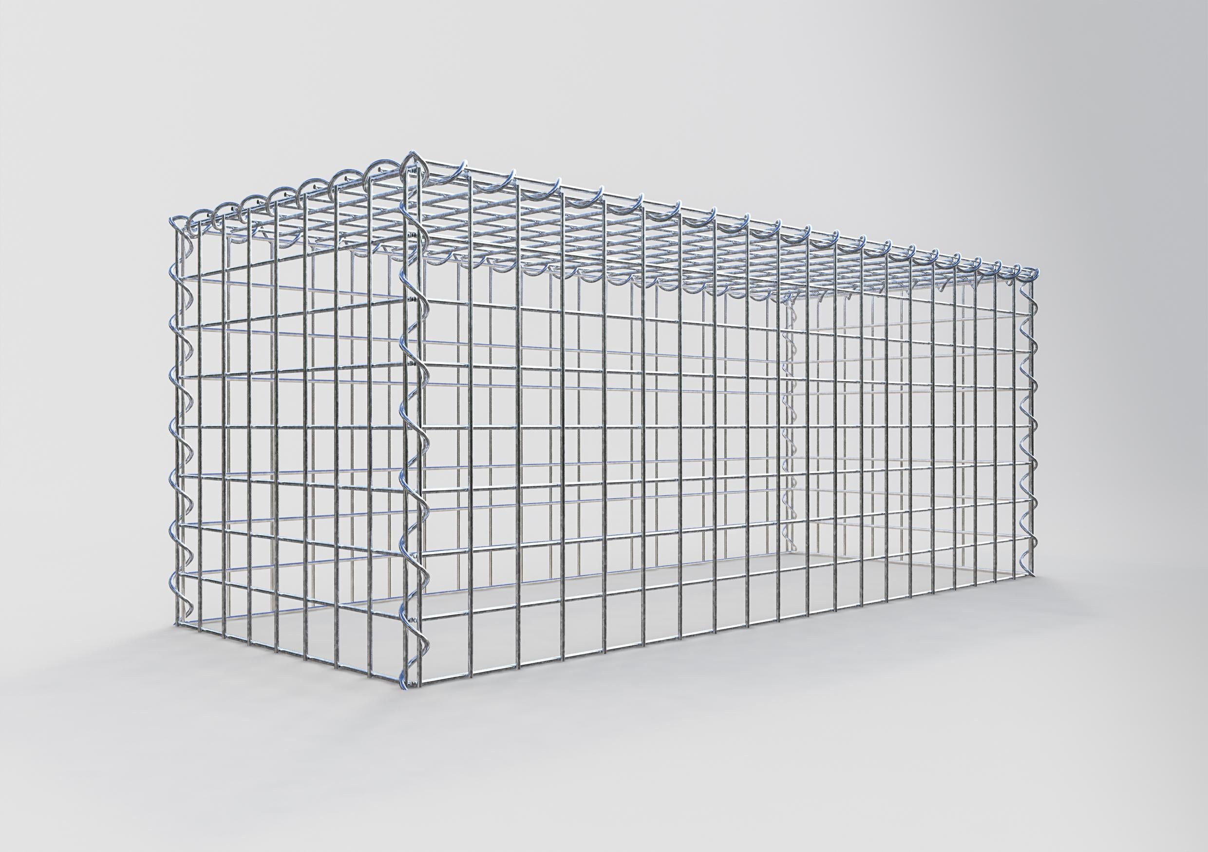 Extra gabion typ 3 100 cm x 40 cm x 40 cm (L x H x D), maskstorlek 5 cm x 5 cm, spiral