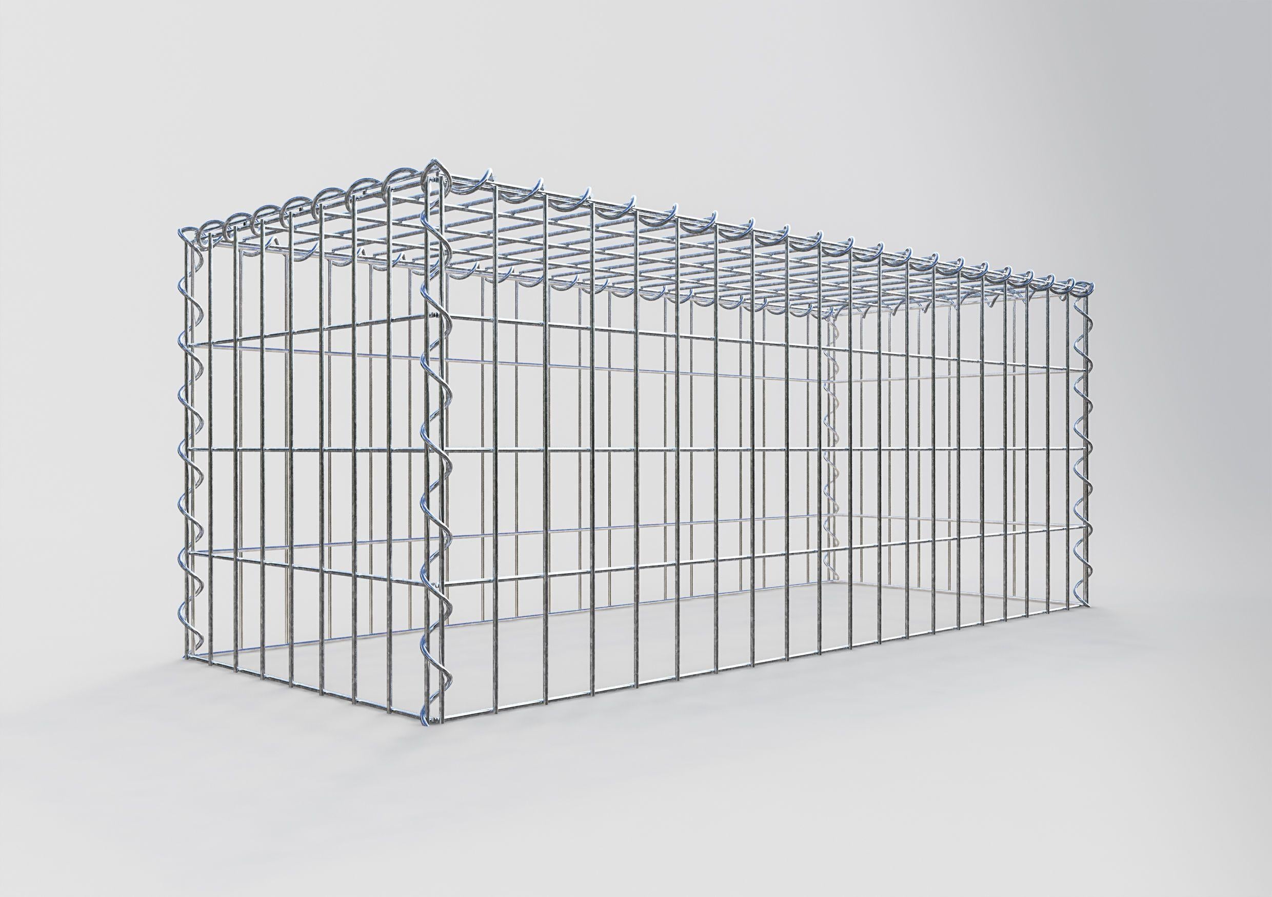 Gavión complementario tipo 3 100 cm x 40 cm x 40 cm (L x A x P), malla 5 cm x 10 cm, espiral