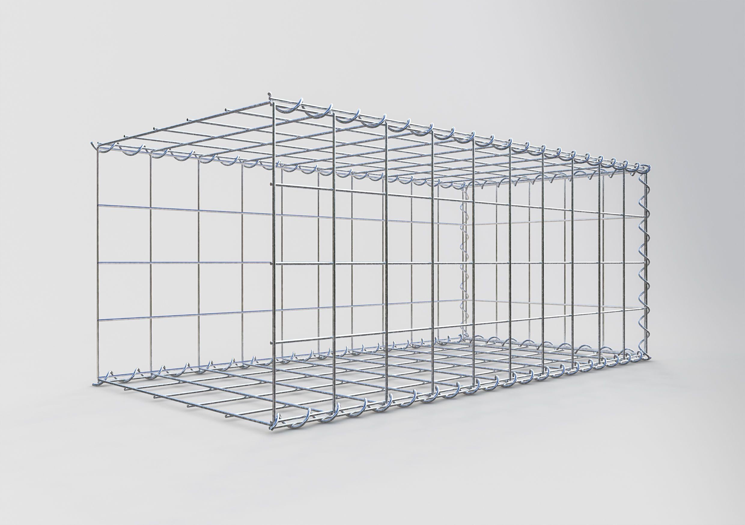 Gavión adicional tipo 2 100 cm x 40 cm x 50 cm (L x A x P), malla 10 cm x 10 cm, en espiral