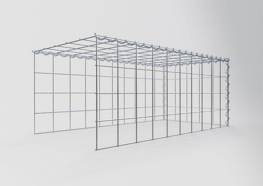 Anbaugabione Typ 4 100 cm x 40 cm x 50 cm (L x H x T), Maschenweite 10 cm x 10 cm, Spirale