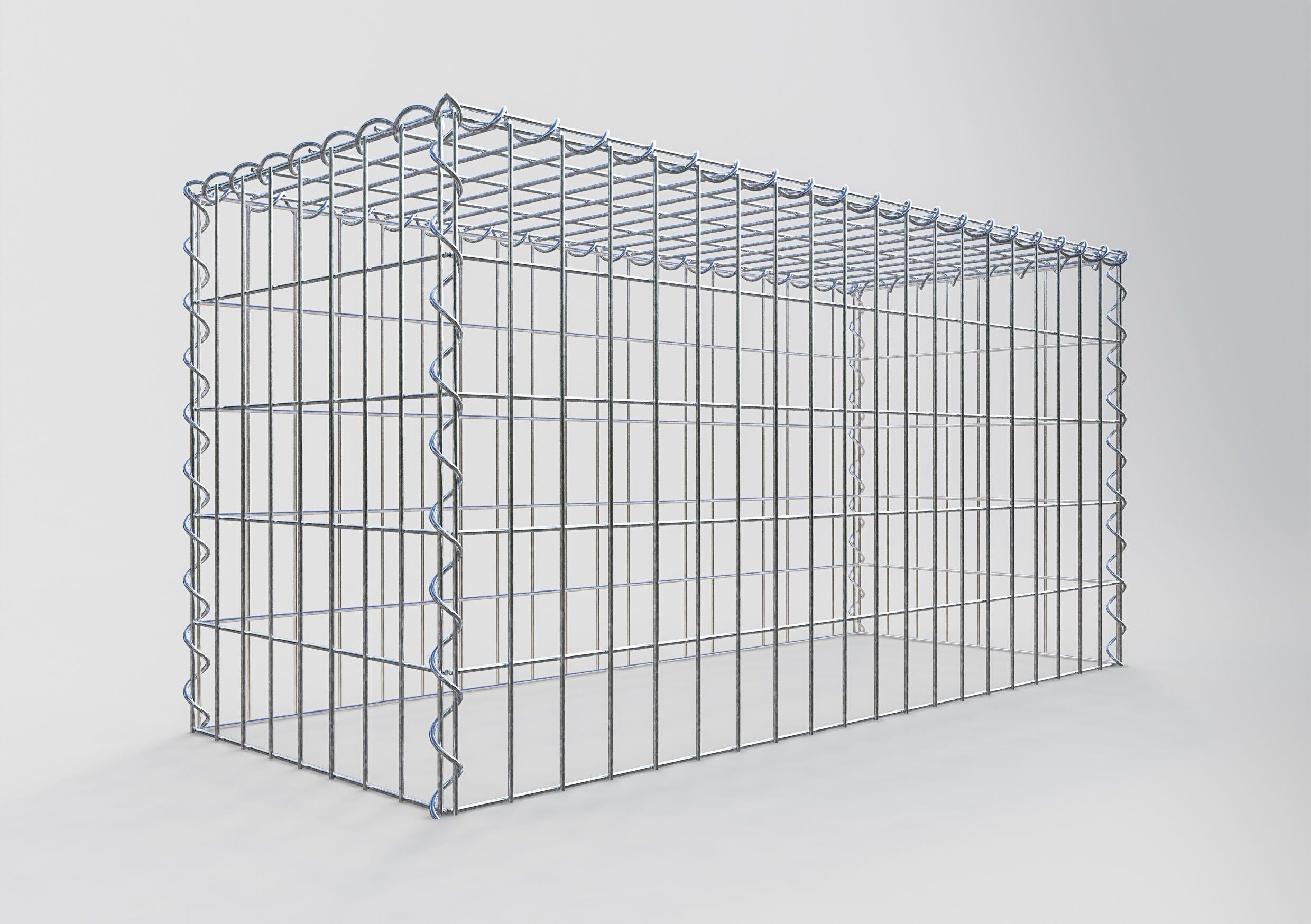 Gavión complementario tipo 3 100 cm x 50 cm x 40 cm (L x A x P), malla 5 cm x 10 cm, espiral