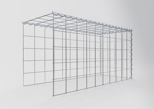 Extra gabion typ 4 100 cm x 50 cm x 40 cm (L x H x D), maskstorlek 10 cm x 10 cm, spiral