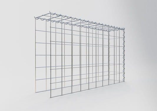 Extra gabion typ 4 100 cm x 60 cm x 20 cm (L x H x D), maskstorlek 10 cm x 10 cm, spiral