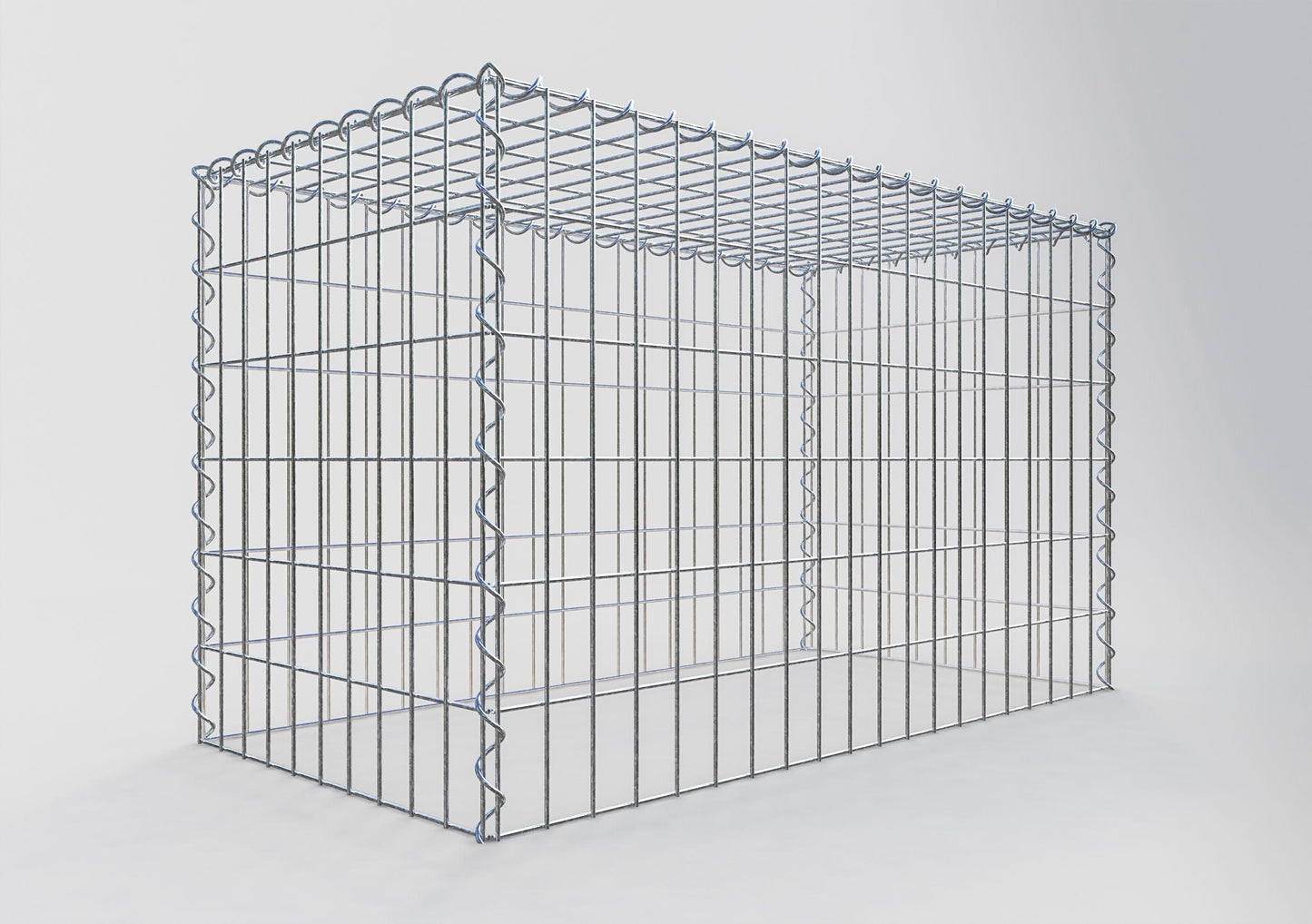 Anbaugabione Typ 3 100 cm x 60 cm x 50 cm (L x H x T), Maschenweite 5 cm x 10 cm, Spirale