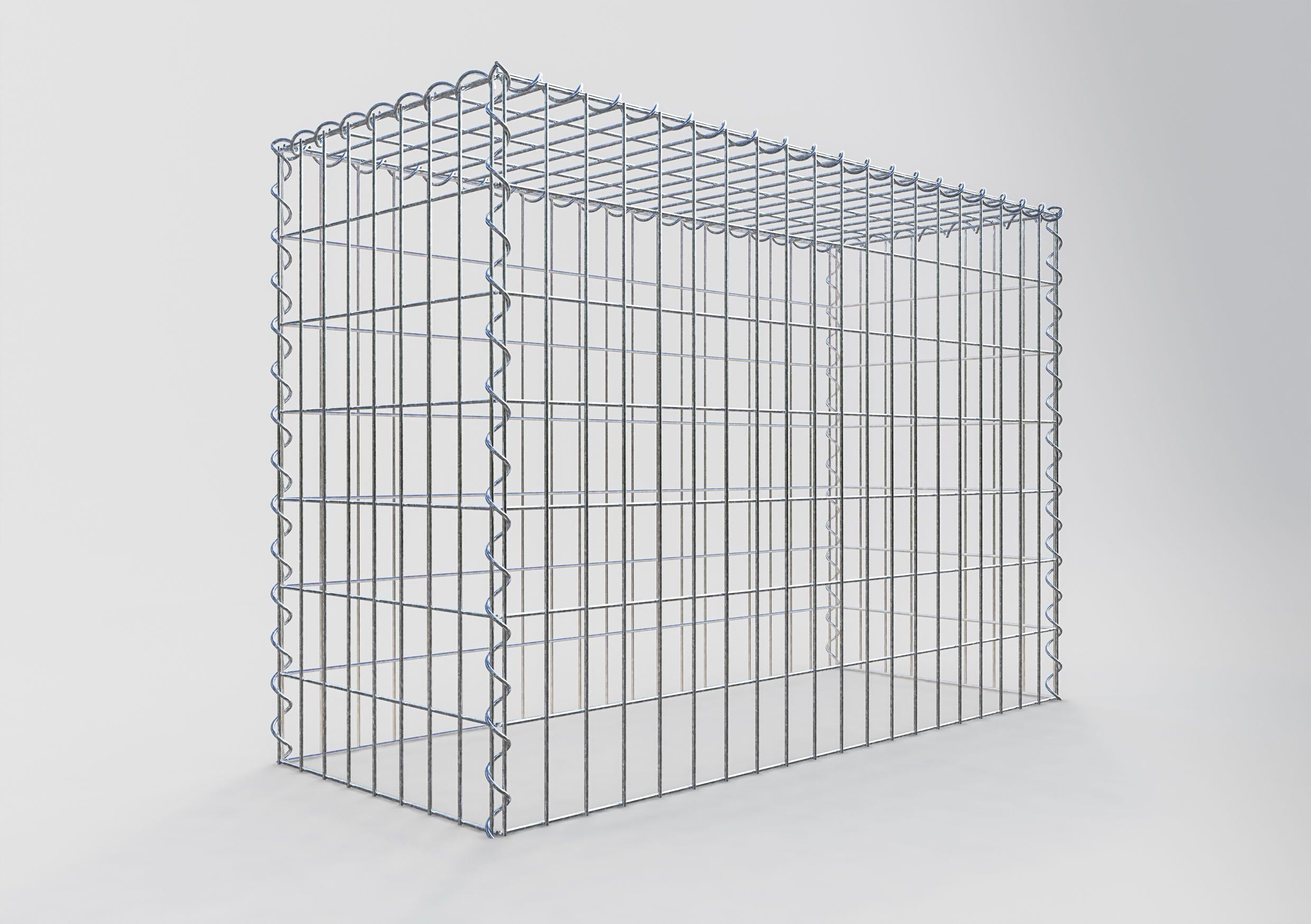 Extra gabion typ 3 100 cm x 70 cm x 40 cm (L x H x D), maskstorlek 5 cm x 10 cm, spiral