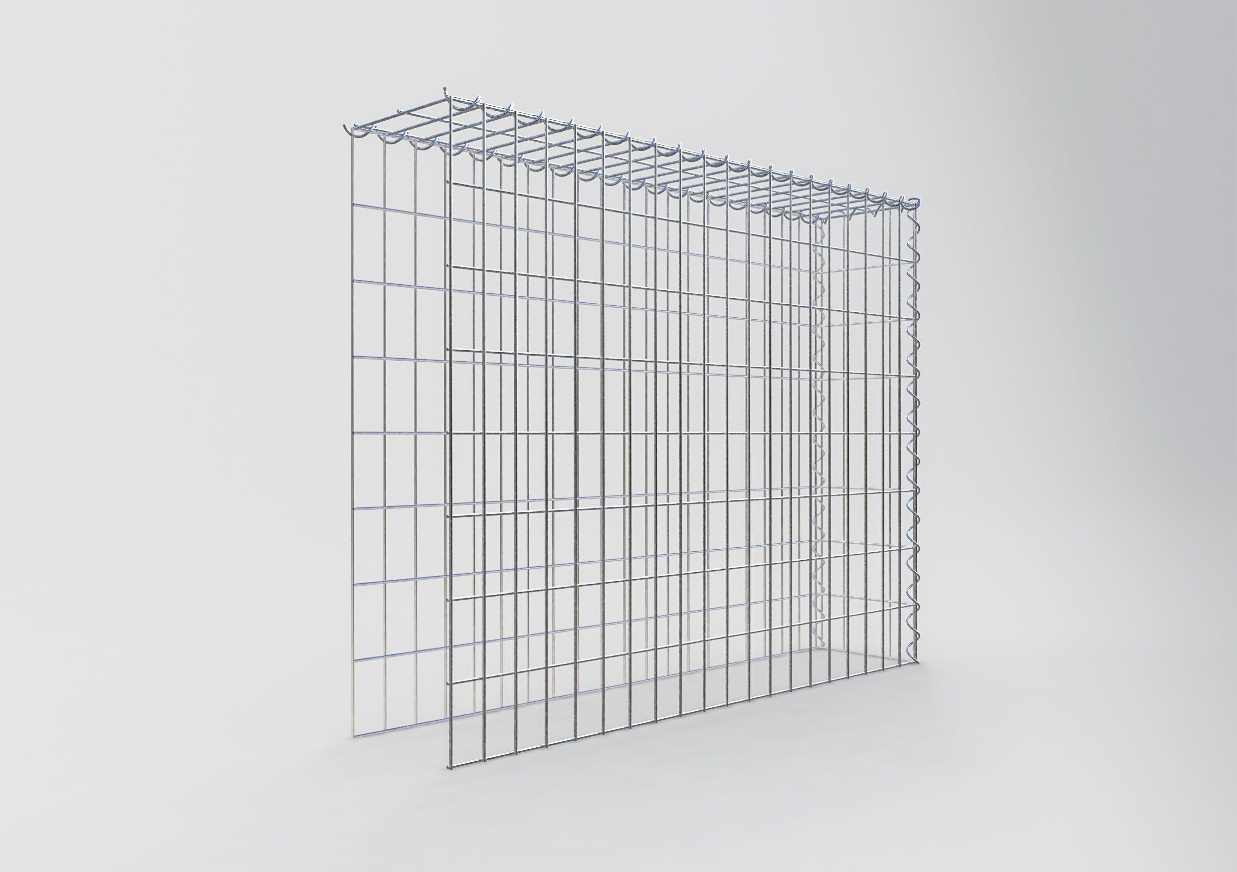 Gabion rapporté type 4 100 cm x 80 cm x 20 cm (L x H x P), mailles 5 cm x 10 cm, spirale