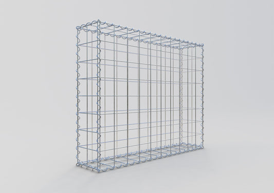 Gabion 100 cm x 80 cm x 20 cm (L x H x D), maskstorlek 10 cm x 10 cm, spiral