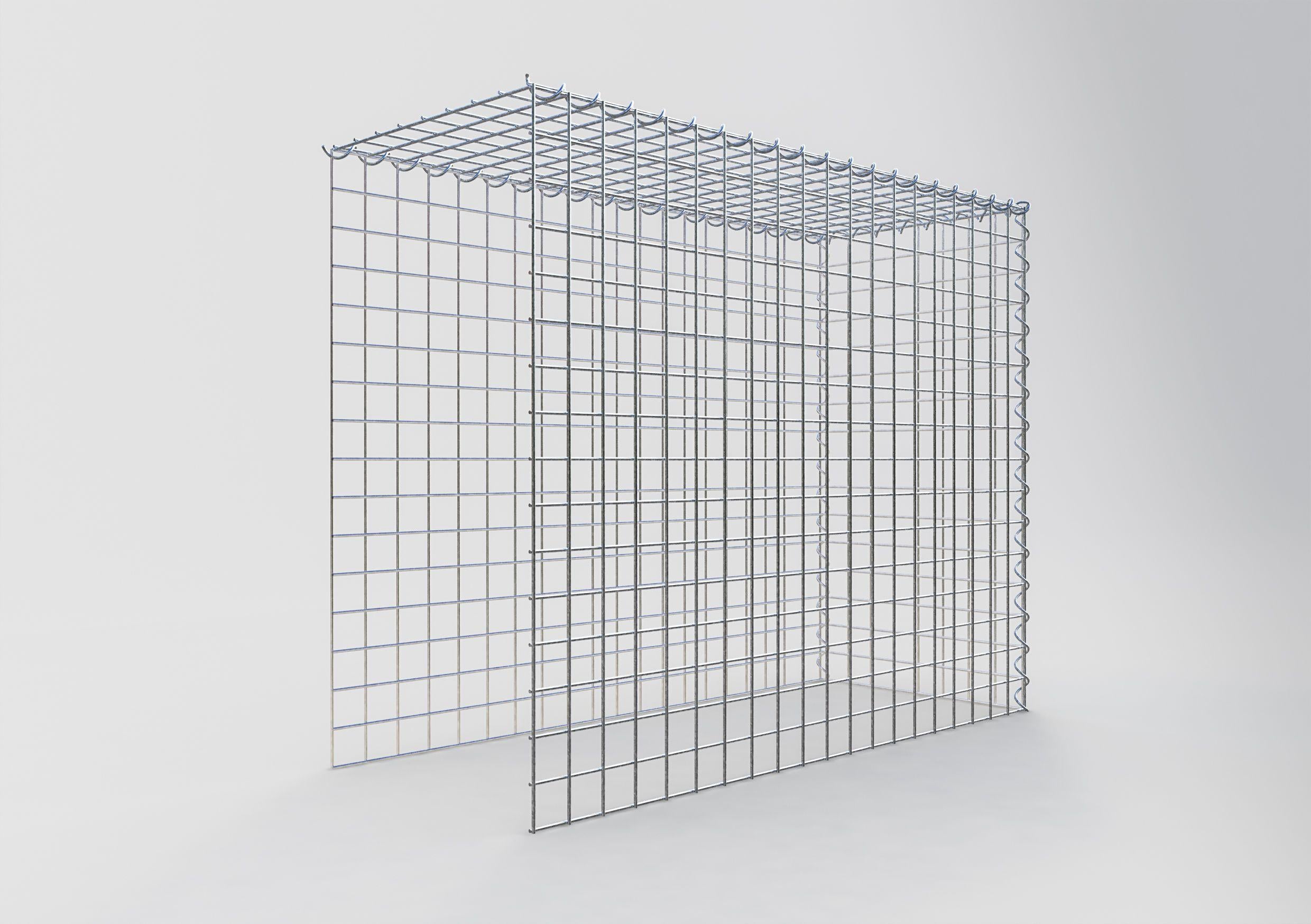 Gabion rapporté type 4 100 cm x 80 cm x 40 cm (L x H x P), mailles 5 cm x 5 cm, spirale