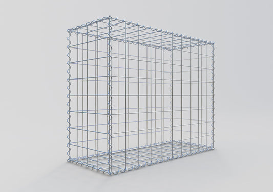 Gabion 100 cm x 80 cm x 40 cm (L x H x D), maskstorlek 10 cm x 10 cm, spiral
