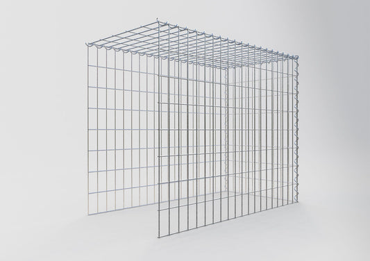 Extra gabion typ 4 100 cm x 80 cm x 50 cm (L x H x D), maskstorlek 5 cm x 10 cm, spiral