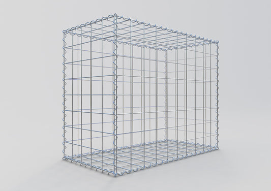 Gabion 100 cm x 80 cm x 50 cm (L x H x D), maskstorlek 10 cm x 10 cm, spiral