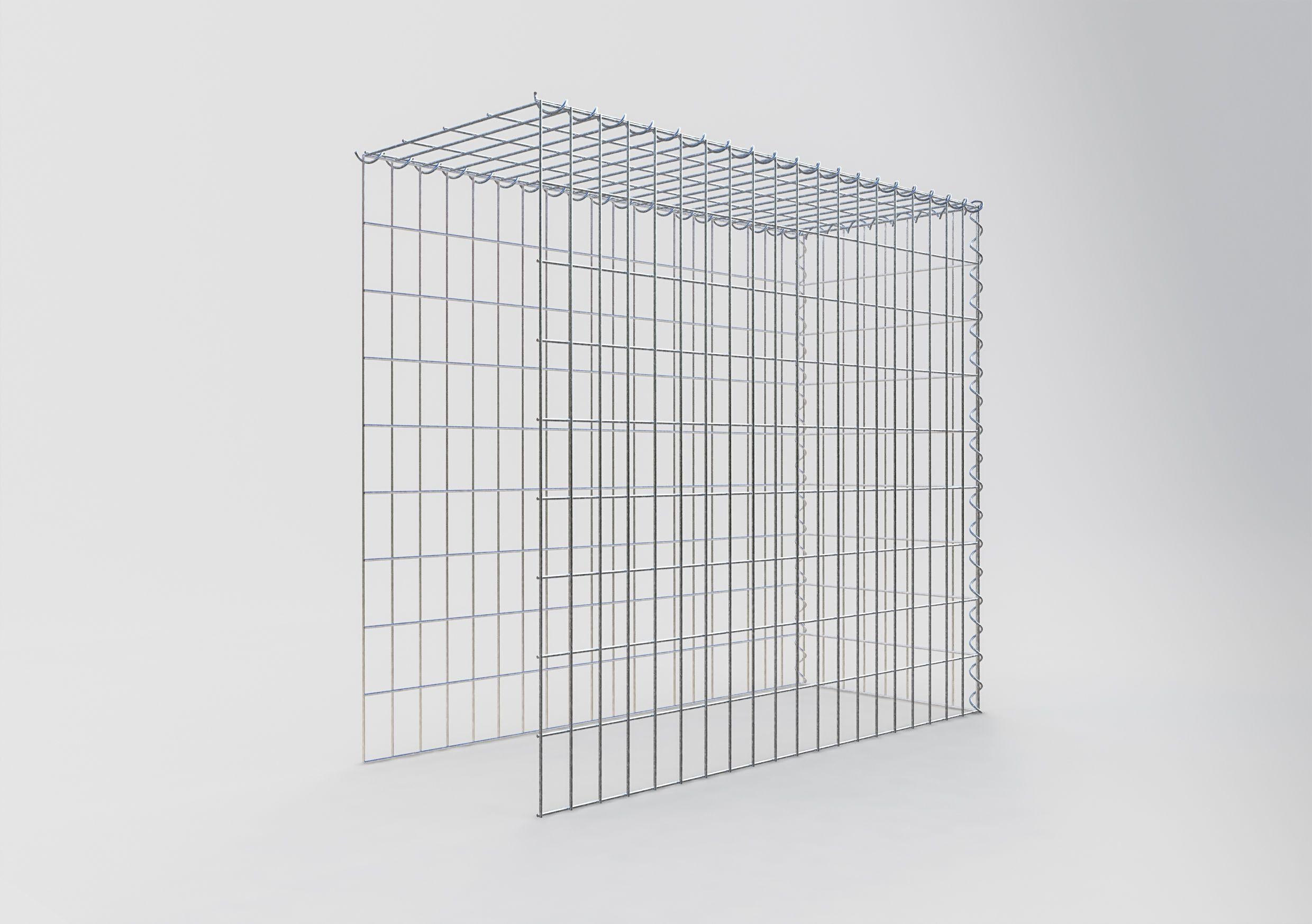 Gabion rapporté type 4 100 cm x 90 cm x 40 cm (L x H x P), mailles 5 cm x 10 cm, spirale