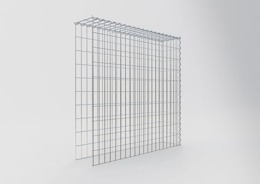 Gabion rapporté type 4 100 cm x 100 cm x 20 cm (L x H x P), mailles 5 cm x 10 cm, spirale