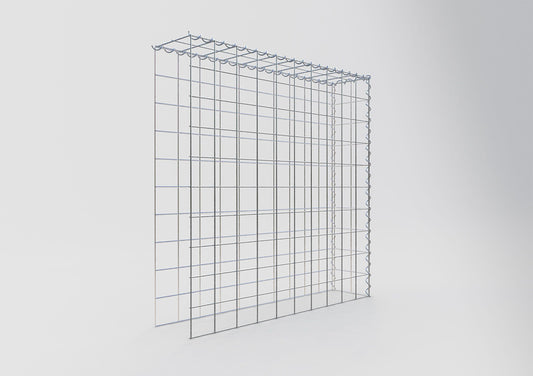 Gabion rapporté type 4 100 cm x 100 cm x 20 cm (L x H x P), mailles 10 cm x 10 cm, spirale