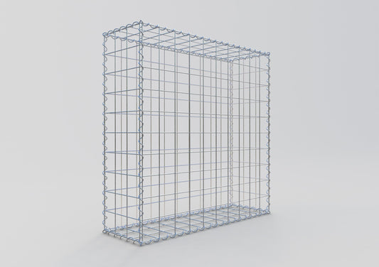 Gabion 100 cm x 100 cm x 30 cm (L x H x D), maskestørrelse 10 cm x 10 cm, spiral