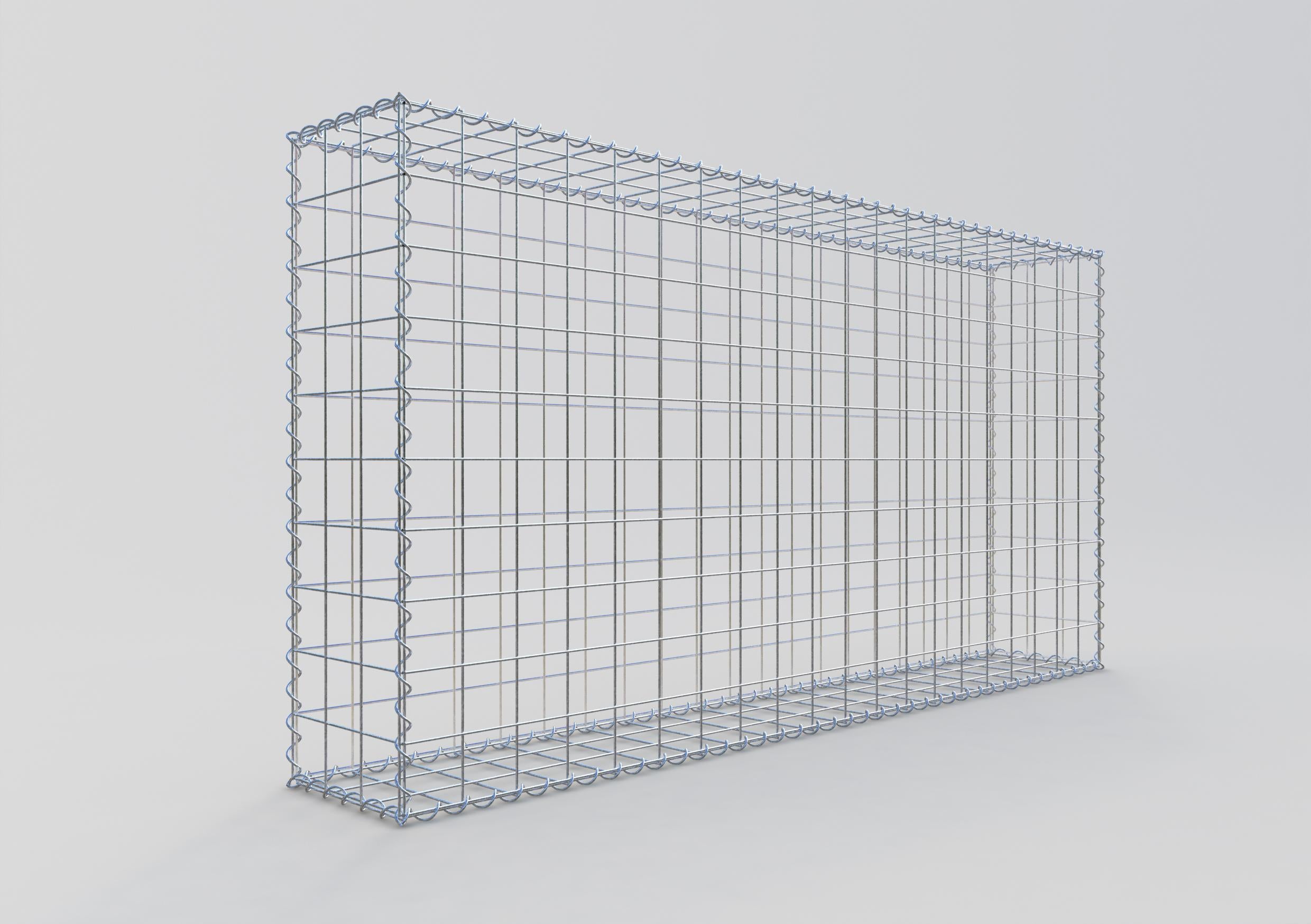 Gabion 200 cm x 100 cm x 30 cm (L x H x P), mailles 10 cm x 10 cm, spirale