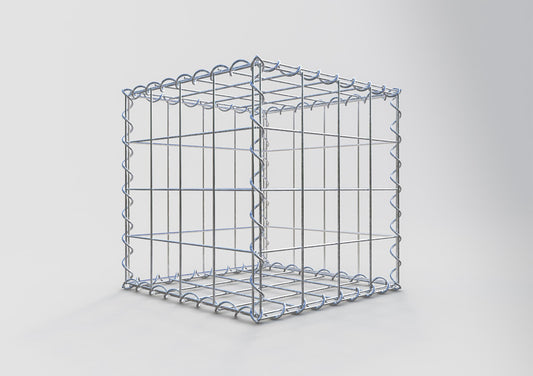 Gabion 40 cm x 40 cm x 40 cm (L x H x P), mailles 10 cm x 10 cm, spirale