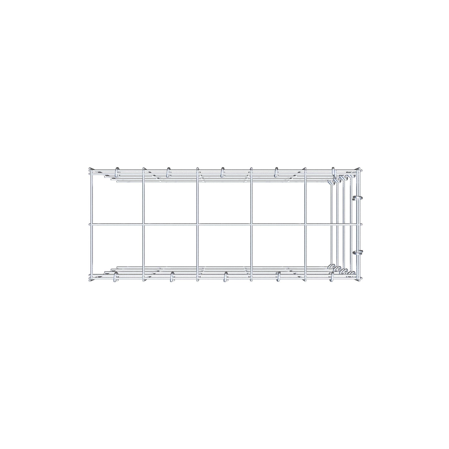 Fourche rapportée type 4 50 cm x 40 cm x 20 cm (L x H x P), mailles 10 cm x 10 cm, anneau C