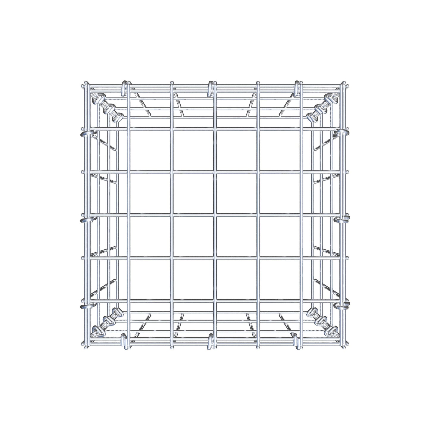 Gabbione aggiuntivo tipo 3 30 cm x 30 cm x 30 cm (L x H x P), maglia 5 cm x 10 cm, anello a C