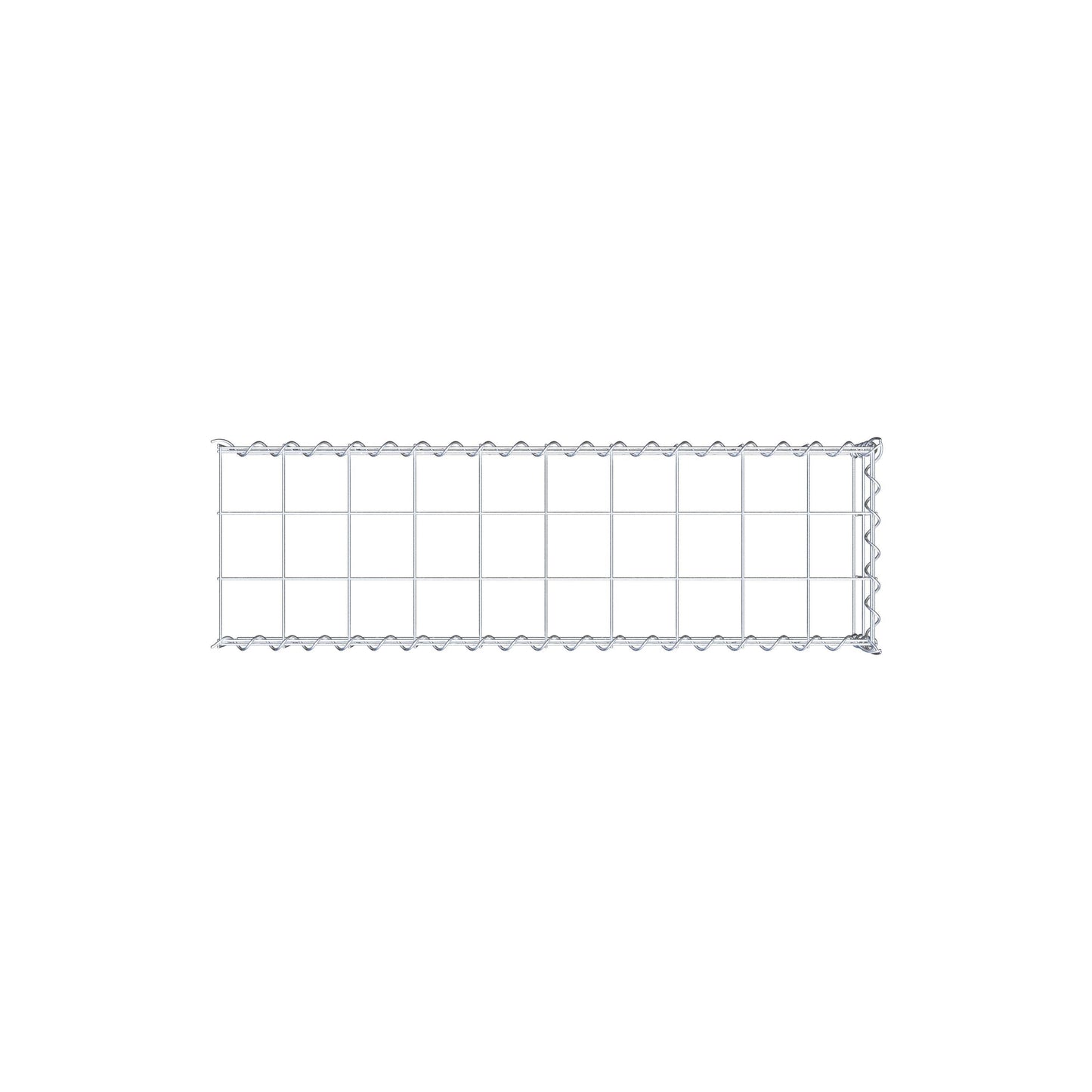 Gabion rapporté type 4 100 cm x 20 cm x 30 cm (L x H x P), mailles 10 cm x 10 cm, spirale