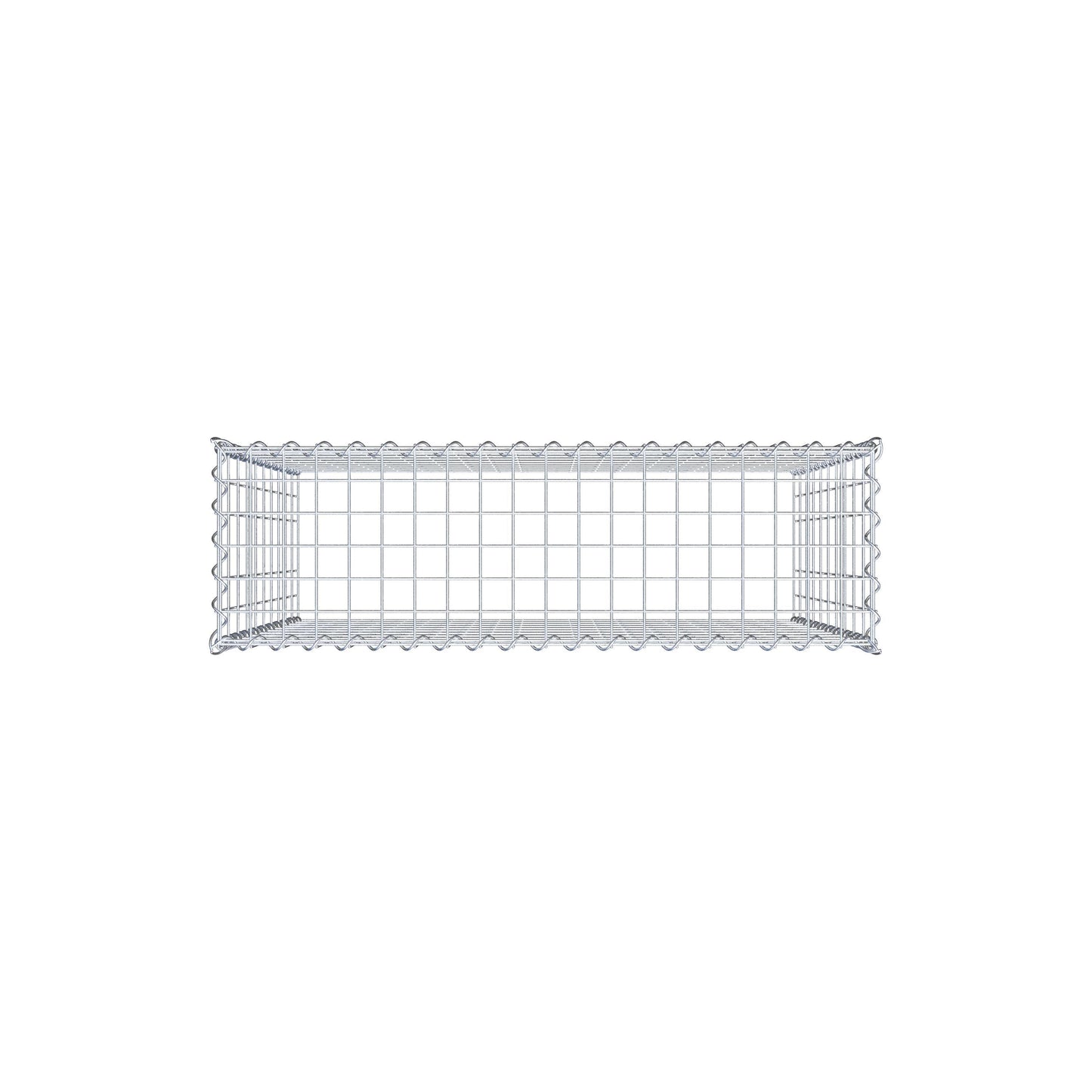 Gabion rapporté type 3 100 cm x 100 cm x 30 cm (L x H x P), mailles 5 cm x 10 cm, spirale