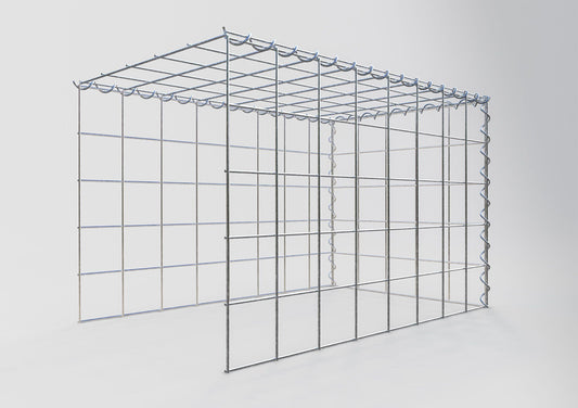 Gabião tipo 4 80 cm x 50 cm x 50 cm (C x A x P), malhagem 10 cm x 10 cm, espiral