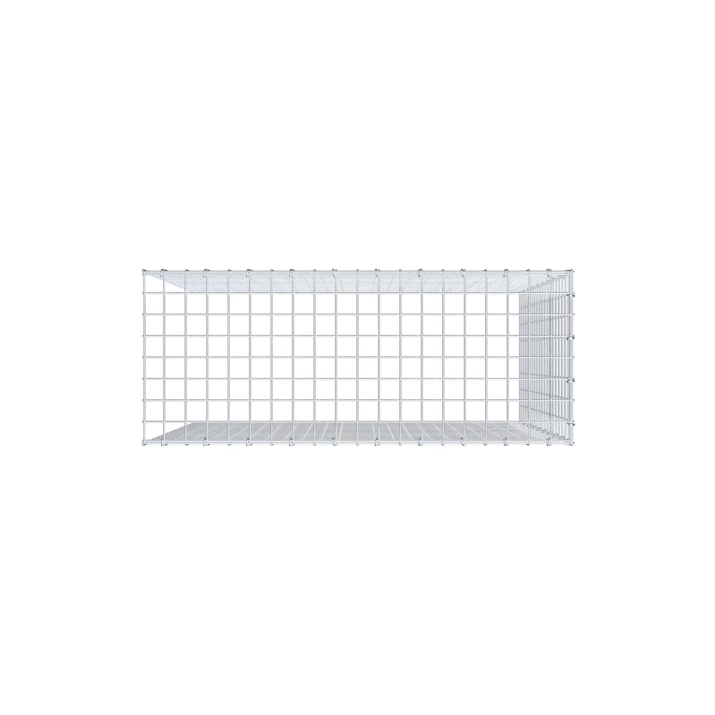 Fourche rapportée type 4 100 cm x 100 cm x 40 cm (L x H x P), mailles 5 cm x 5 cm, anneau C
