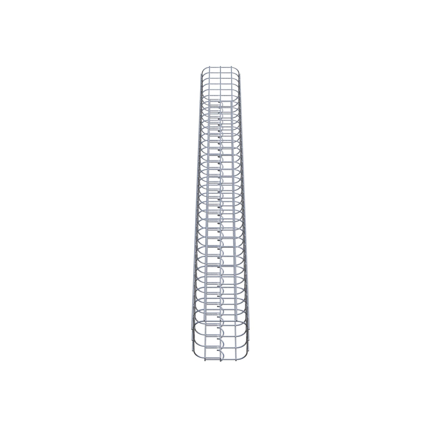 Schanskorfzuil vierkant 17 cm x 17 cm, 160 cm hoog, MW 5 cm x 5 cm