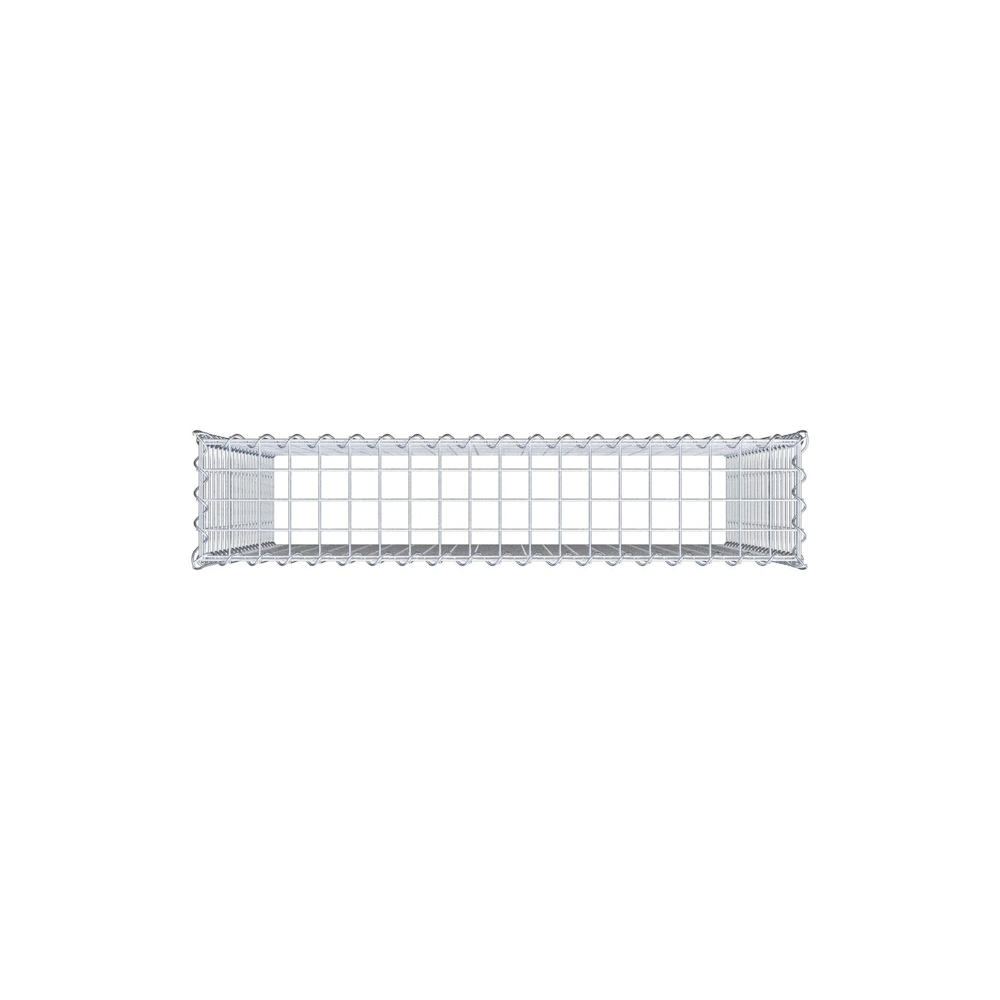 Gabião tipo 3 100 cm x 100 cm x 20 cm (C x A x P), malhagem 5 cm x 5 cm, espiral