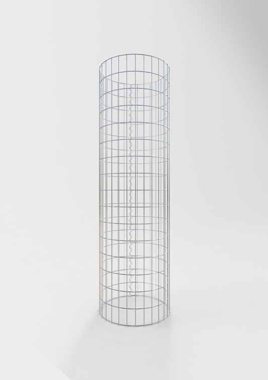 Gabion column around 47 cm diameter, 160 cm height, mesh size 5 cm x 10 cm