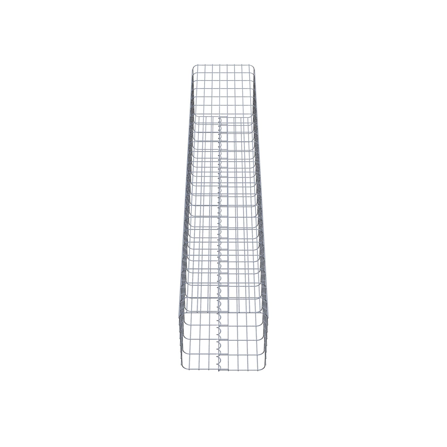 Columna de gaviones angular 42 cm x 42 cm, 230 cm de altura, MW 5 cm x 10 cm