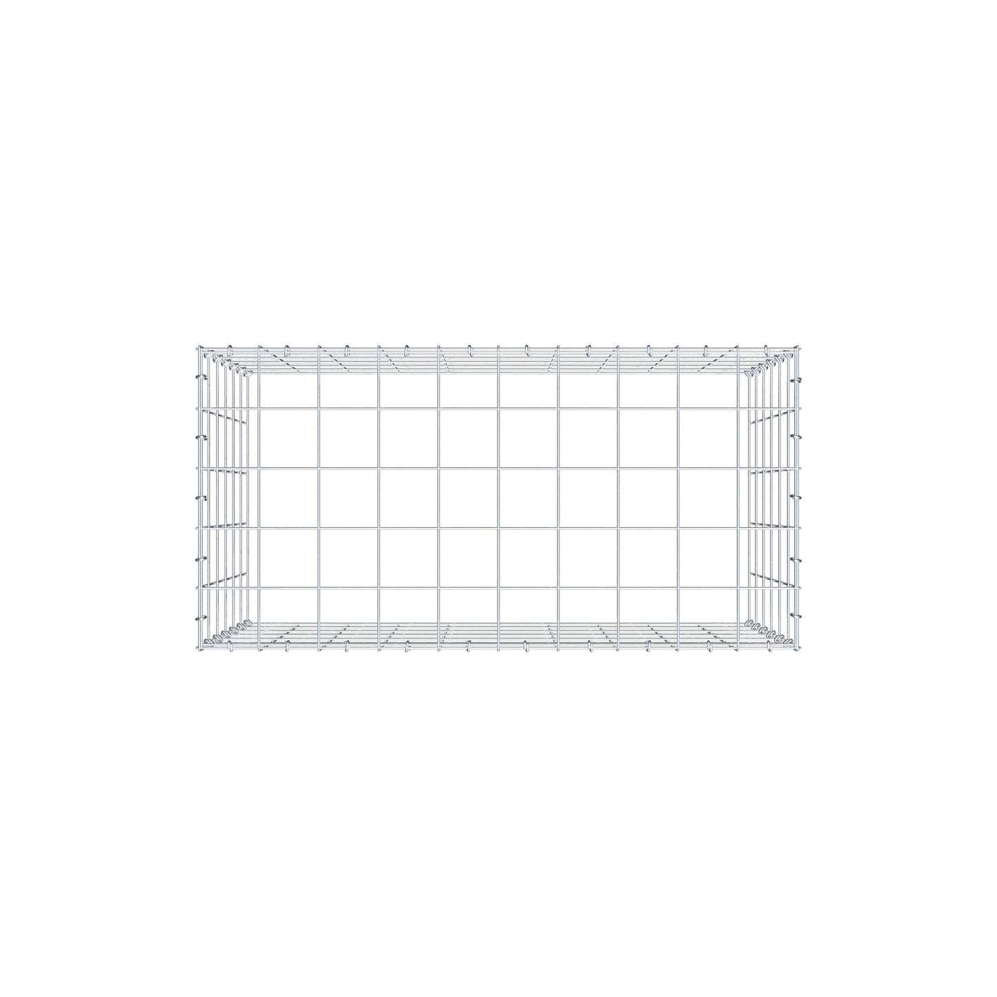 Fourche rapportée type 3 100 cm x 60 cm x 50 cm (L x H x P), mailles 10 cm x 10 cm, anneau C