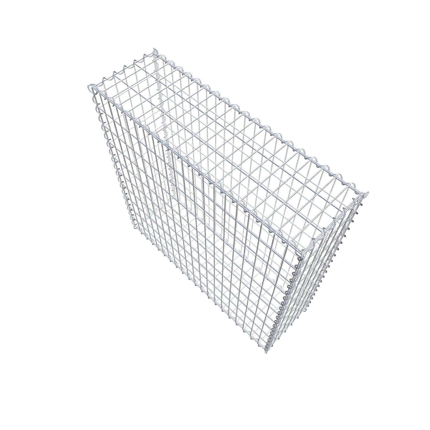 Gabião 100 cm x 100 cm x 30 cm (C x A x P), malhagem 5 cm x 10 cm, espiral