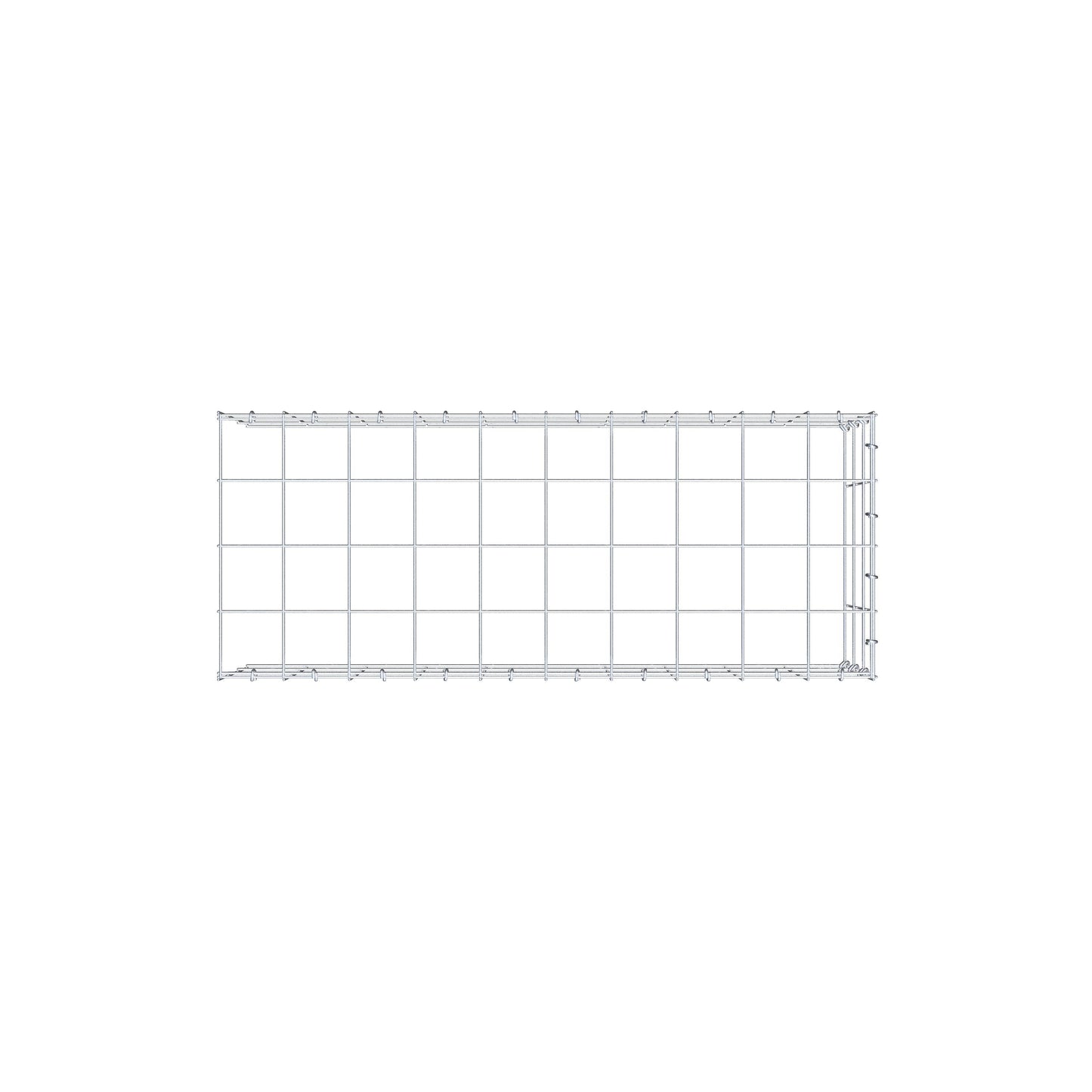 Fourche rapportée type 4 100 cm x 30 cm x 40 cm (L x H x P), mailles 10 cm x 10 cm, anneau C