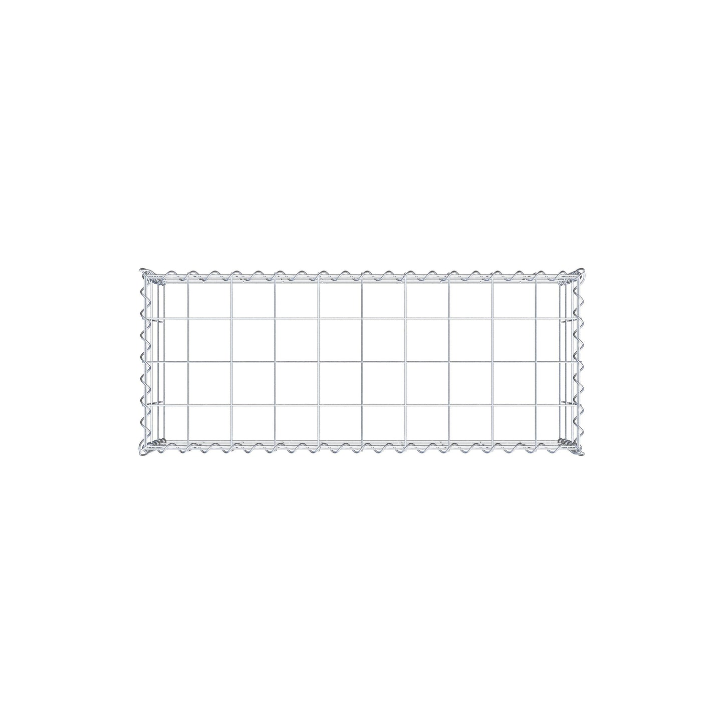 Gabion rapporté type 3 100 cm x 30 cm x 40 cm (L x H x P), mailles 10 cm x 10 cm, spirale