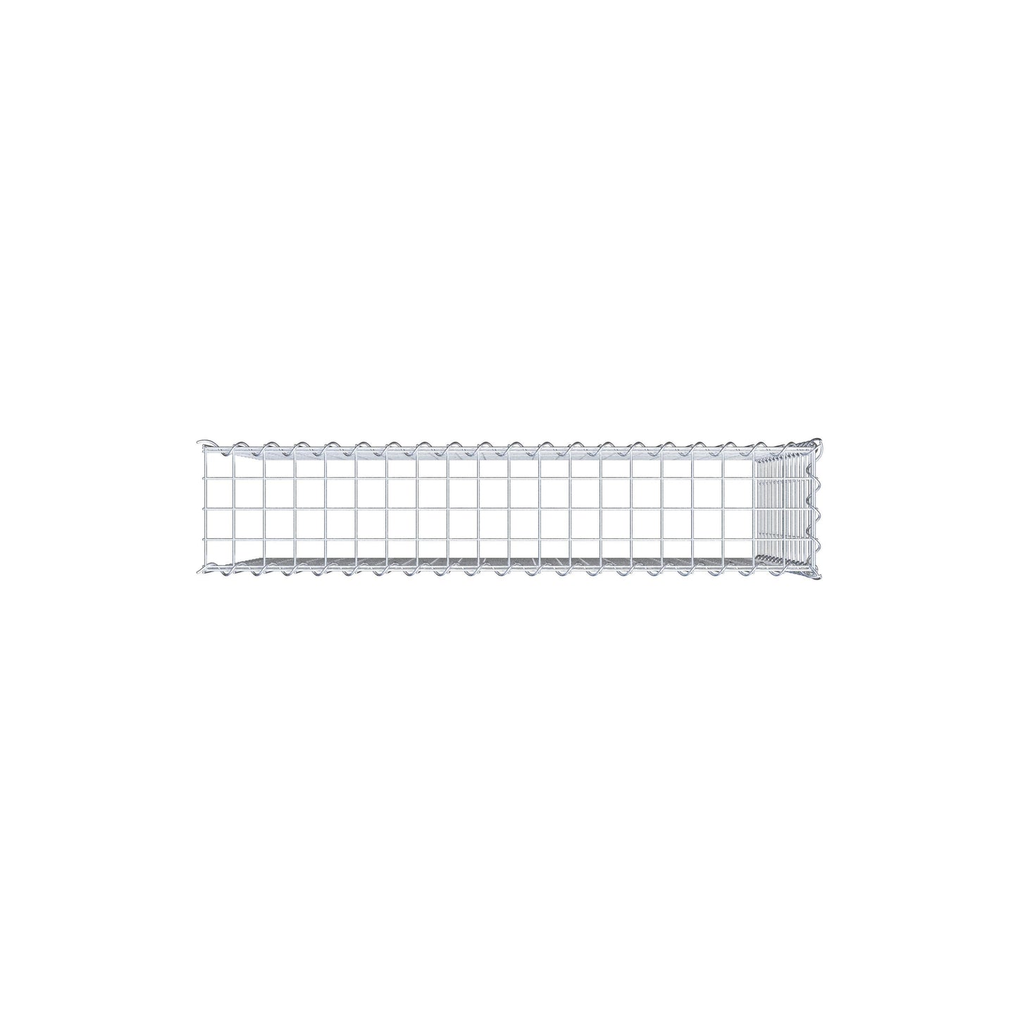 Opvokset gabion type 4 100 cm x 70 cm x 20 cm (L x H x D), maskestørrelse 5 cm x 5 cm, spiral