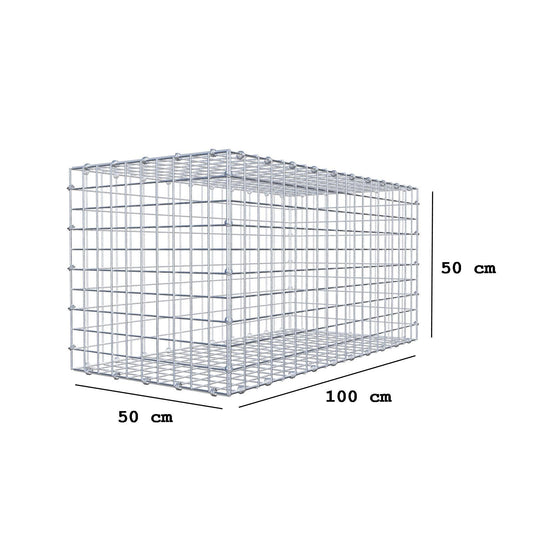 Schanskorf 100 cm x 50 cm x 50 cm (L x H x D), maaswijdte 5 x 5 cm, spiraalring