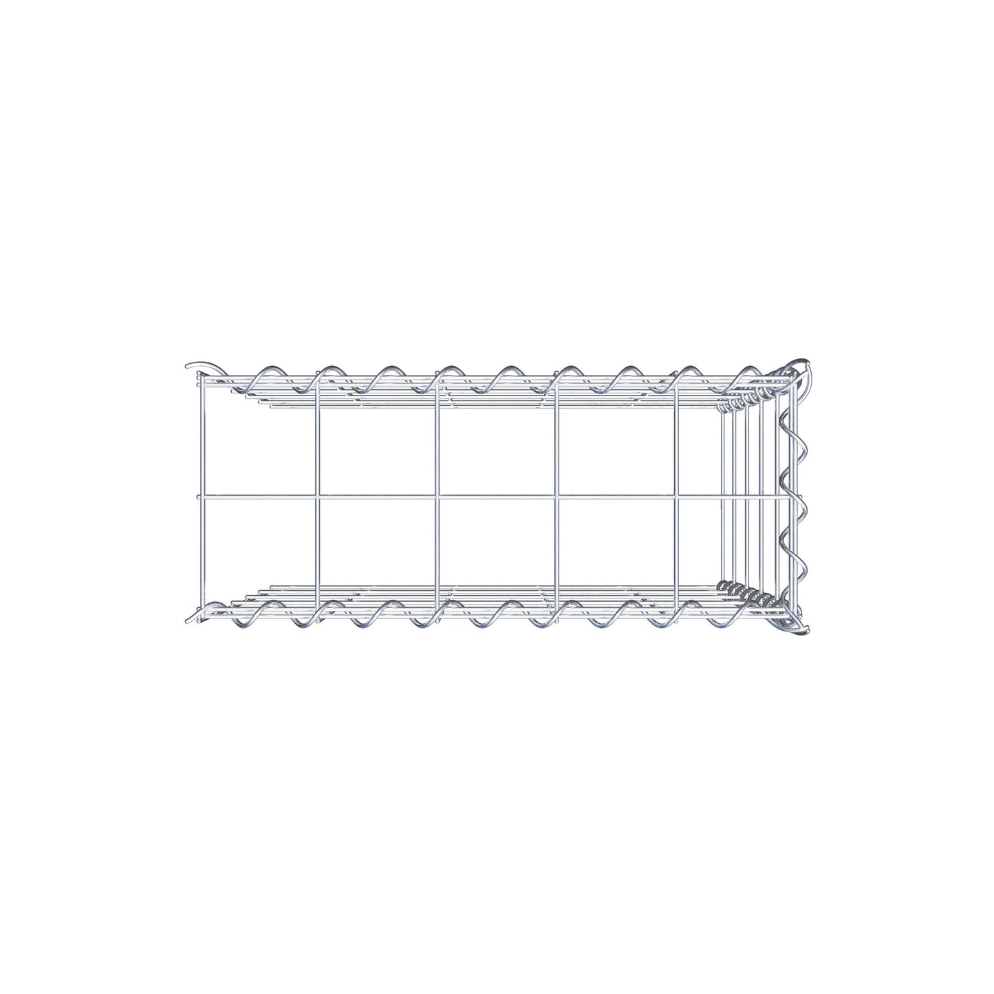 Gabion rapporté type 4 50 cm x 50 cm x 20 cm (L x H x P), mailles 10 cm x 10 cm, spirale