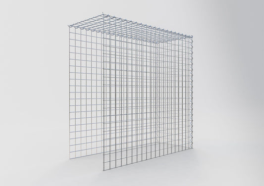 Opvokset gabion type 4 100 cm x 100 cm x 40 cm (L x H x D), maskestørrelse 5 cm x 5 cm, spiral