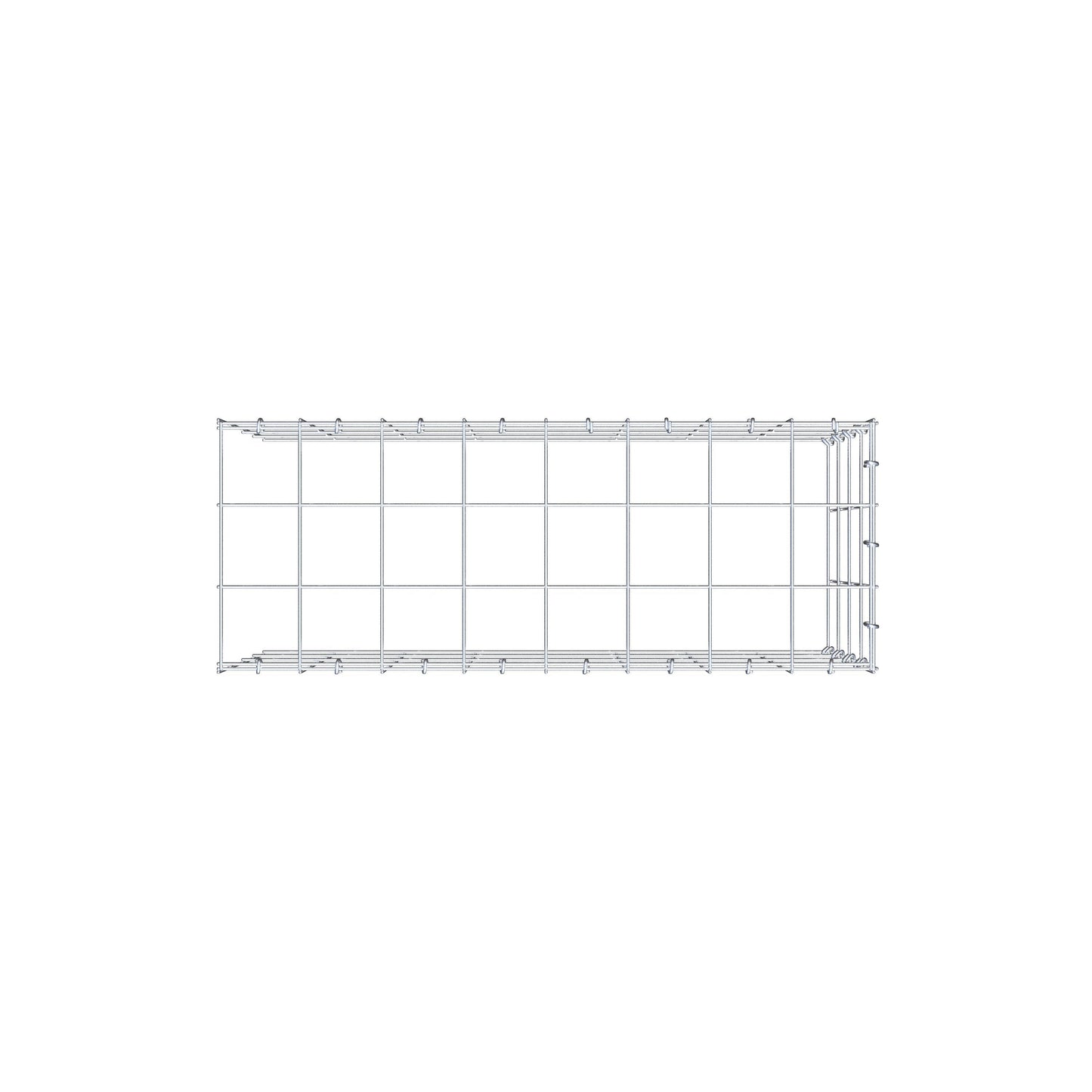Fourche rapportée type 4 80 cm x 40 cm x 30 cm (L x H x P), mailles 10 cm x 10 cm, anneau C