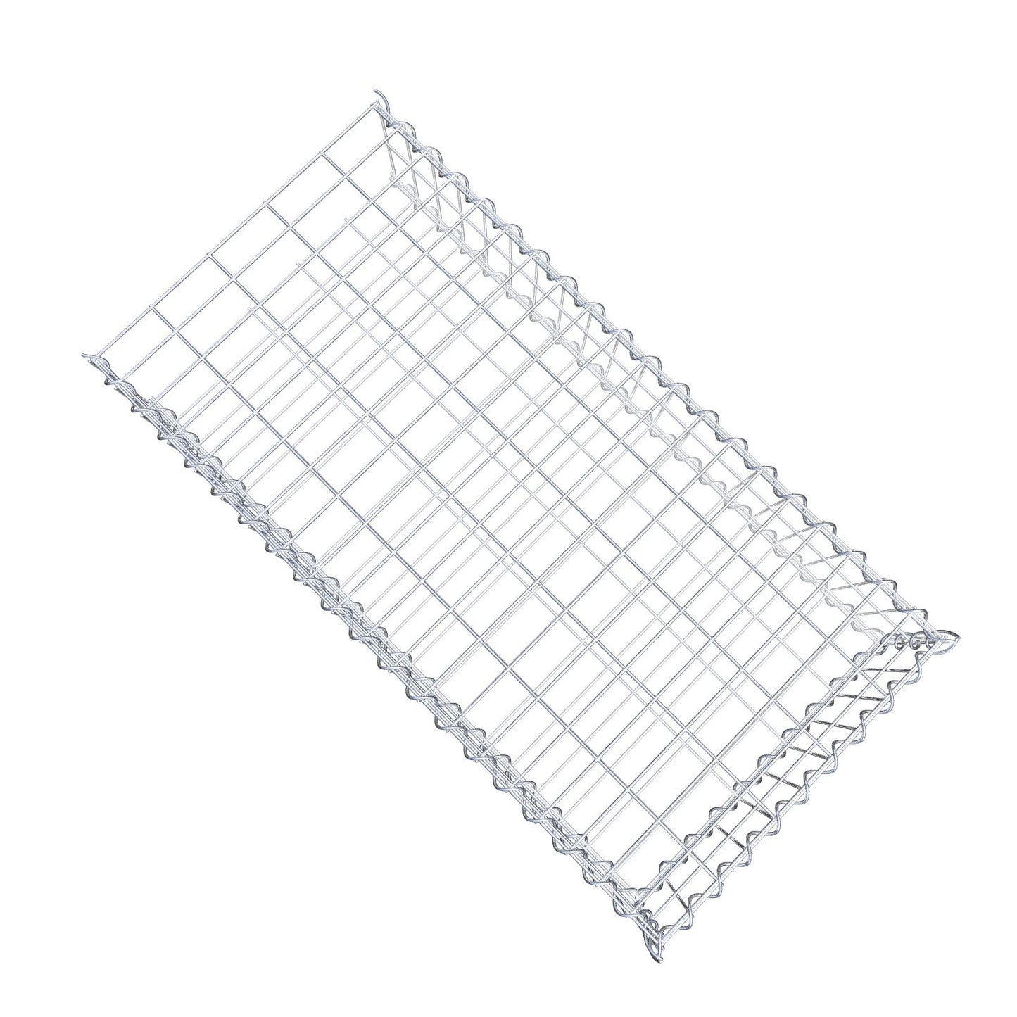 Gabion rapporté type 2 100 cm x 20 cm x 50 cm (L x H x P), mailles 5 cm x 10 cm, spirale