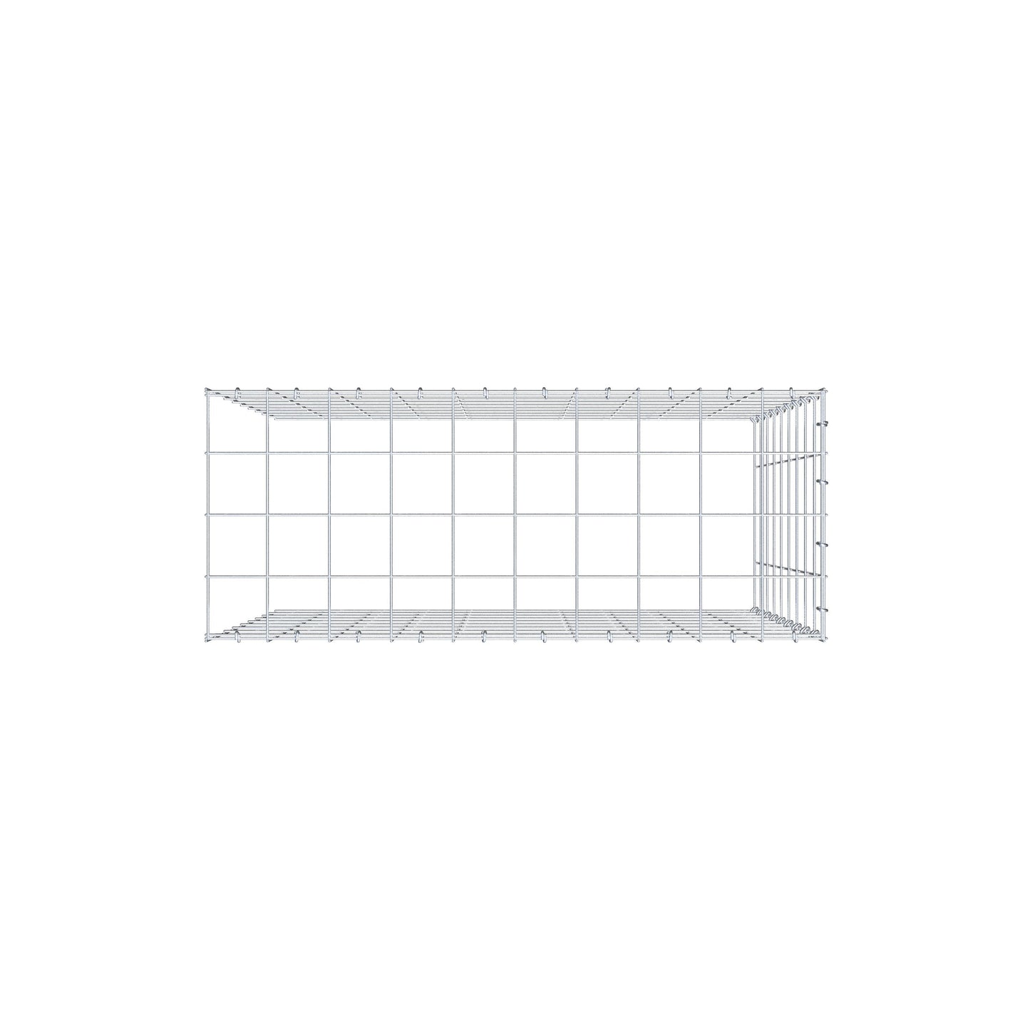 Fourche rapportée type 4 100 cm x 90 cm x 40 cm (L x H x P), mailles 10 cm x 10 cm, anneau C