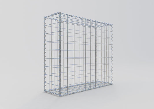 Gabbione 100 cm x 90 cm x 30 cm (L x H x P), maglia 10 cm x 10 cm, spirale